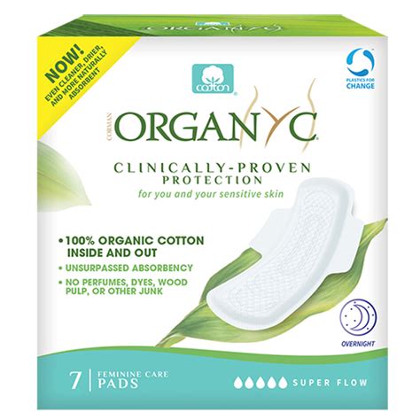 Organyc Organic Sanitary Pads Super Flow Organic Cotton Pravera