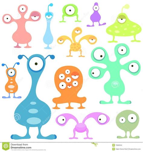 alien cartoons vector set set of cute alien cartoons illustration sponsored cartoons