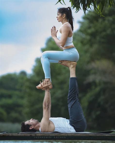 Practicing these 11 partner yoga poses will so how does yoga help with this exactly? #yogaposesforbeginners Food plan couples poses couples ...