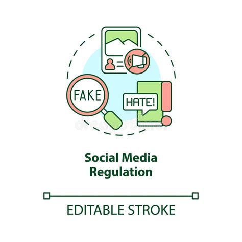 Social Media Regulation Concept Icon Stock Vector Illustration Of