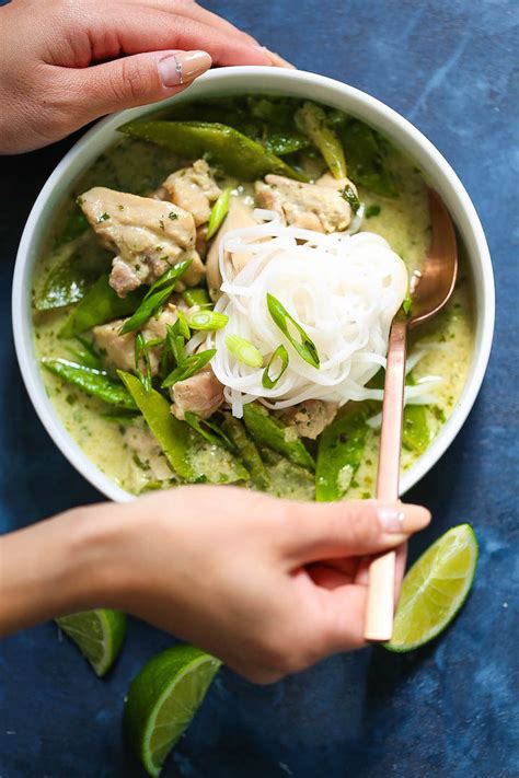 If you are a fan of chicken, rice (if you are try my jollof rice), coconut and delicious spices like curry, coriander and ginger and garlic, this is the soup for you! Thai Green Curry Chicken Soup - Damn Delicious