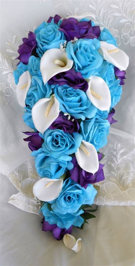 Turquoise Purple And Silver Wedding