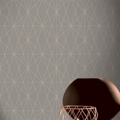Arthouse Web Geo Metallic Geometric Triangle Smooth Pattern Wallpaper