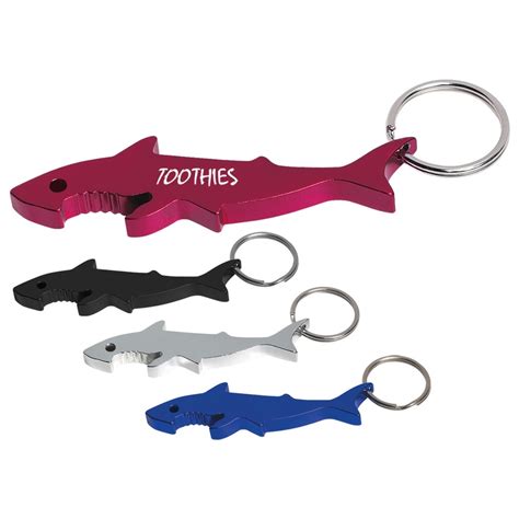 Customized Shark Bottle Opener Key Ring Promotional Shark Bottle