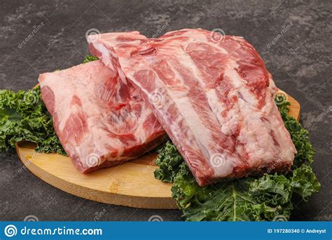 Costillas De Cerdo Crudo Para Cocinar Foto De Archivo Imagen De Corte