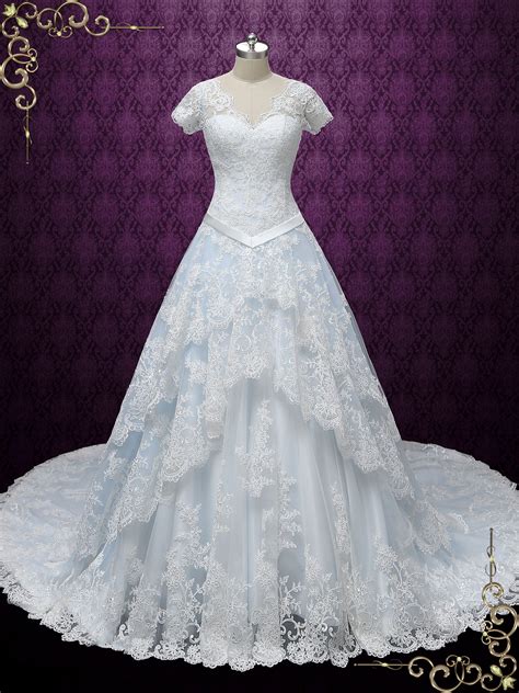 Blue Cinderella Style Princess Wedding Dress Karina Ieie Bridal