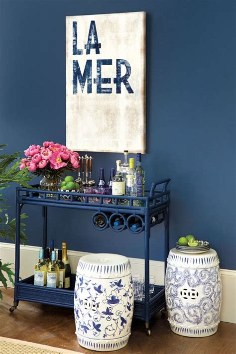 Corals are magical when laced with a navy blue decor. Your ultimate guide to navy blue home decor - AOL Lifestyle