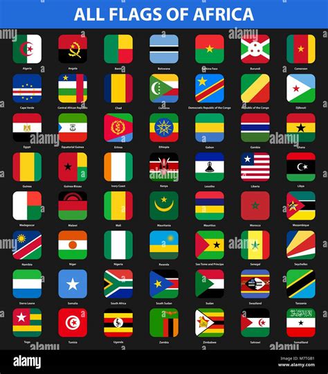 List Of All Flags Of Africa Countries Stock Vector By ©jelen80 1930730
