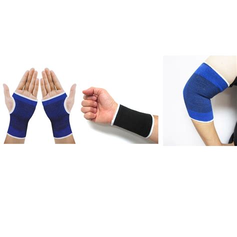 About 27% of these are wrist support, 4% are fitness safety, and 0% are gloves. 4 Pc Support Brace Kit Palm Wrist Elbow Tennis Sports ...
