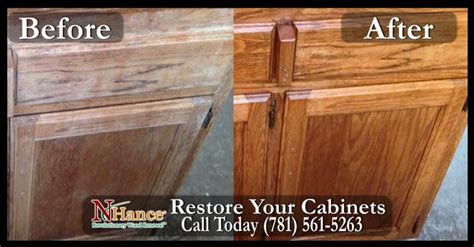 This can be an expensive. Restore your old cabinets with NHance! | Refinishing cabinets, Old cabinets, Refinish kitchen ...