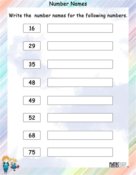 Spellingcity's handwriting worksheets are here to help your students master penmanship. Naming Numbers - Grade 1 Math Worksheets - Page 2