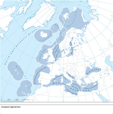 Map Of Europe Seas Map Vector