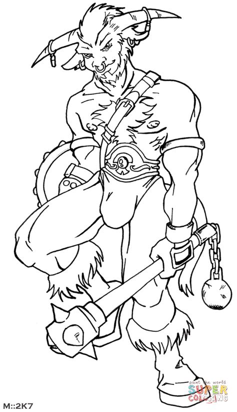 Minotaur coloring, Download Minotaur coloring for free 2019