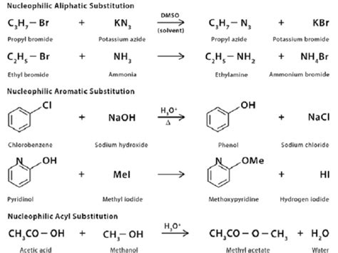Nucleophilic Substitution Reaction Definition Types Examples