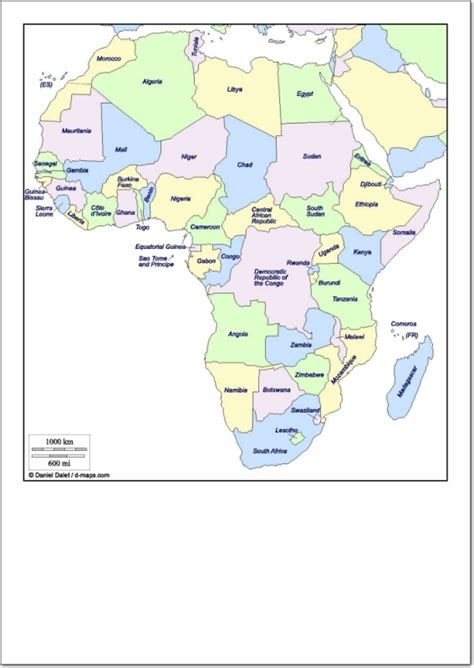 Mapa Político De África Mapa De Países De África D Maps Mapas