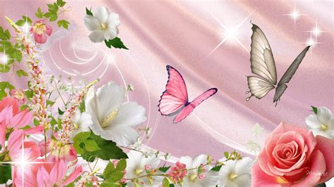 36 Flowers With Butterfly Wallpaper Hd Wallpapersafari