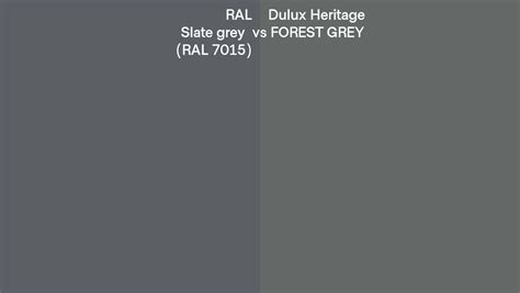 Ral Slate Grey Ral Vs Dulux Heritage Forest Grey Side By Side
