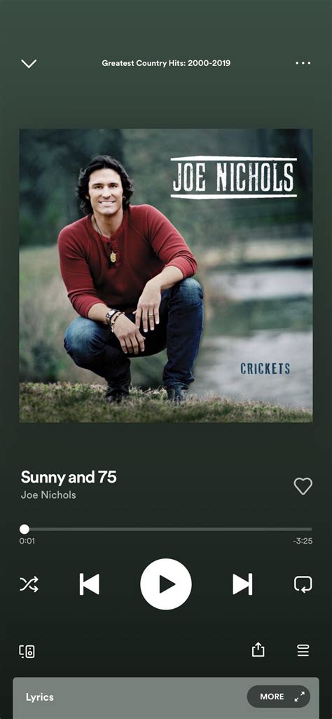 Song Of The Day Sunny And 75 By Joe Nichols Hit Or Miss Overplayed Or