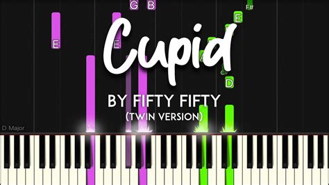 cupid by fifty fifty synthesia piano tutorial twin version sheet music and lyrics youtube