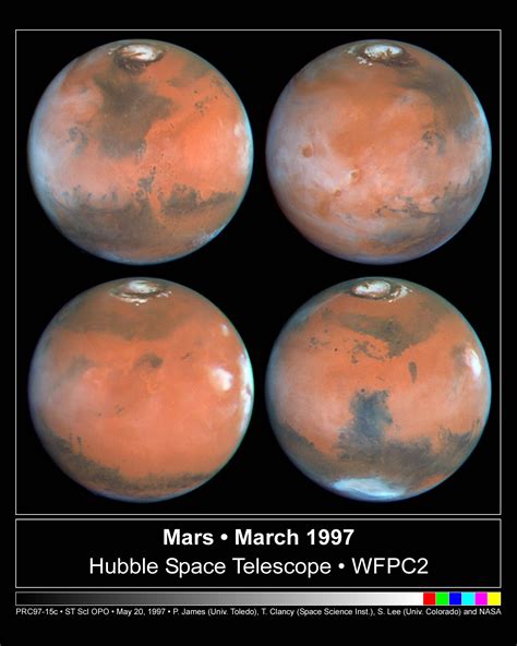 Four Views Of Mars In Northern Summer Esahubble