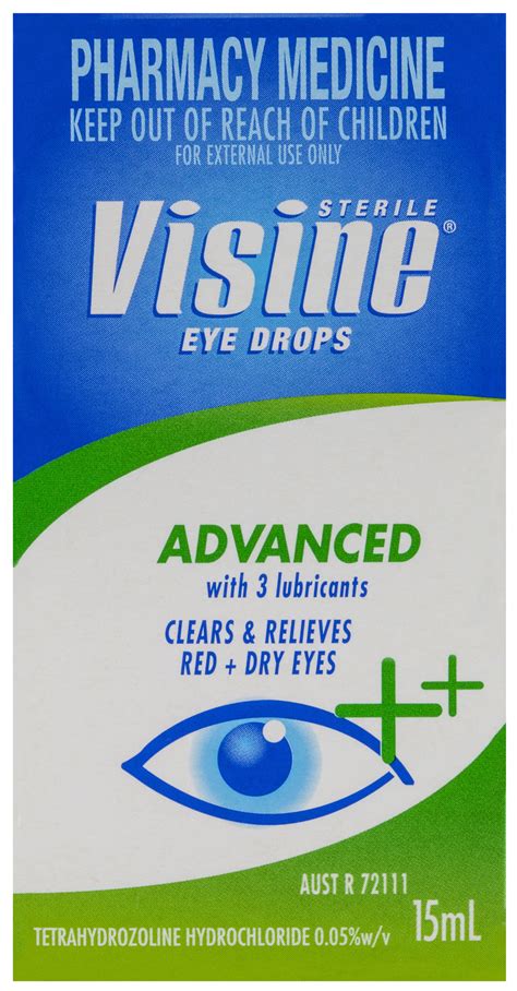 Visine Advanced Eye Drops 15ml Galluzzos Chemist