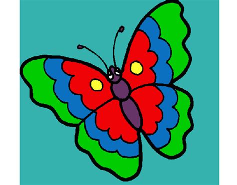 Dibujo De Mariposa De Tres Colores Pintado Por Migl En Dibujos Net El