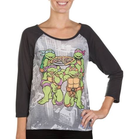 Teenage Mutant Ninja Turtles Juniors Raglan Sleeve Sublimated