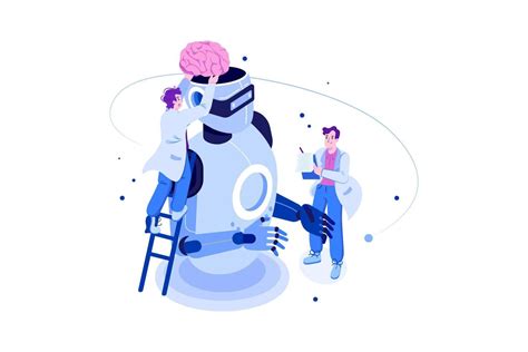 Artificial Intelligence Illustration Concept Flat Illustration