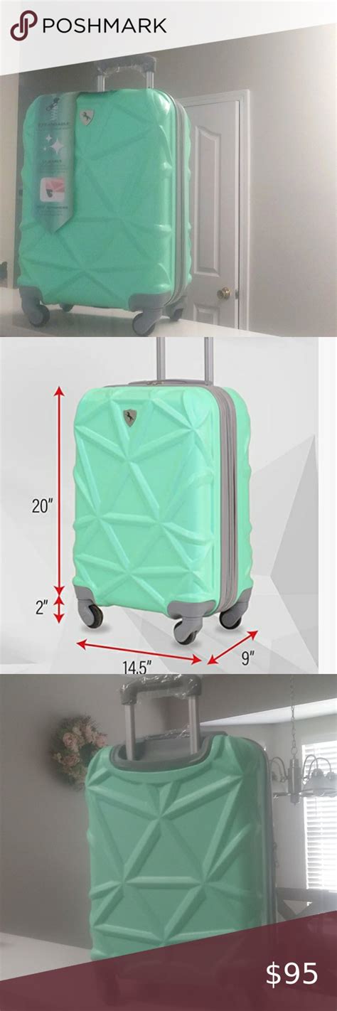 Amka Gem Hardside Expandable Carry On Luggage With Spinner Wheels