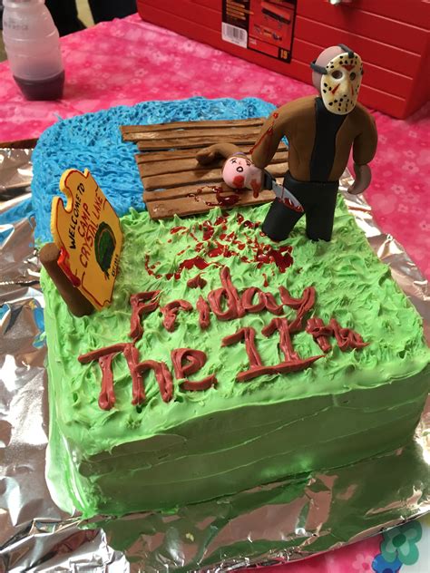 Friday The 13th Birthday Cake - Friday the 13th cake | Cake, Birthday, Desserts