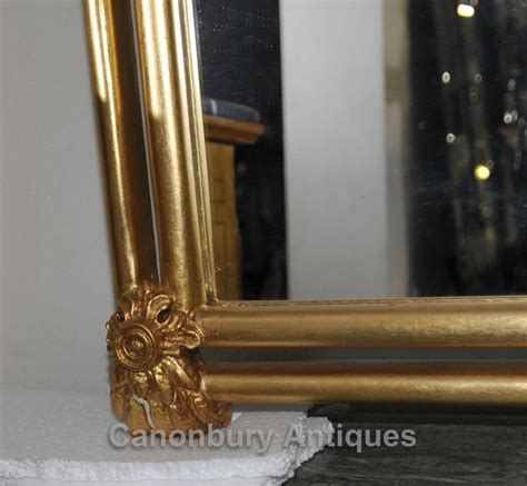 French Art Nouveau Gilt Pier Mirror Glass Mirrors Frame