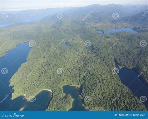 Ariel View De Misty Fjords En El Bosque Del Estado De Ketchikan Alaska