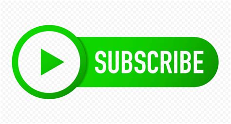 Hd Outline Youtube Subscribe Green Button Logo Png Bell Button