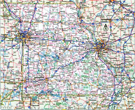 Missouri Interstate Highways Map I 29 I 35 I 44 I 49 I 50 I 70 Free
