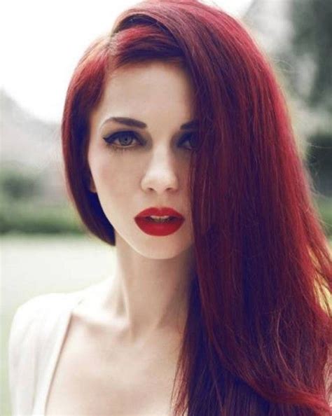 Koyu Kızıl Rengi Saç Modelleri Kızıl saç rengi Kumral saç renkleri