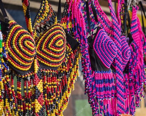Traditional African Colorful Handmade Beads Clothes Folk Art African Market Ethnic Fashion