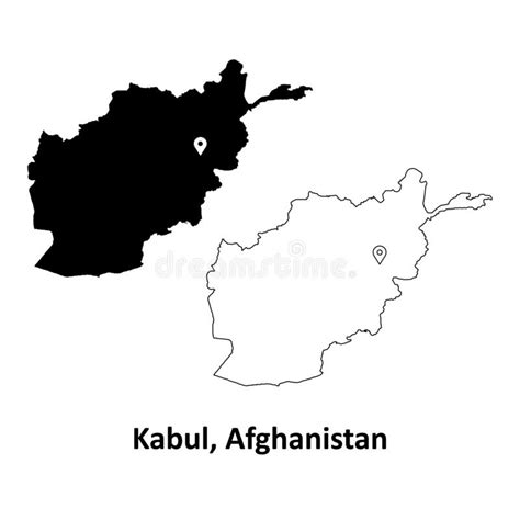 Kabul Afghanistan Detailed Country Map With Capital City Location Pin