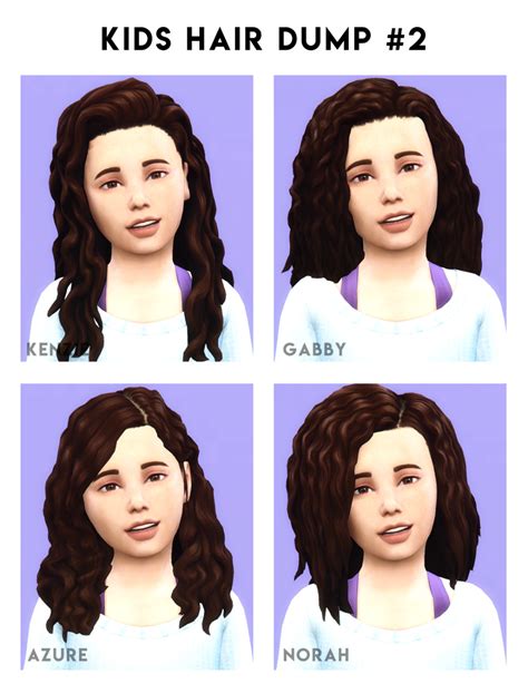 Maxis Match Cc World Kids Hairstyles Sims Hair Sims 4 Children