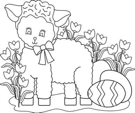Free printable spring coloring pages. Easter Lamb Coloring Pages - GetColoringPages.com