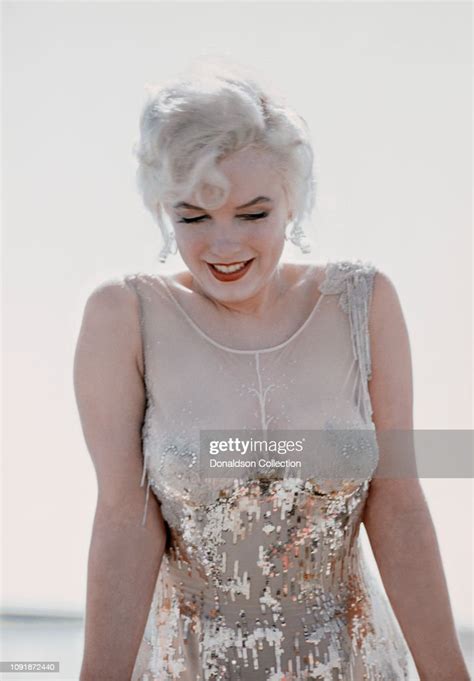 Actress Marilyn Monroe On The Set Of The Film Some Like It Hot On
