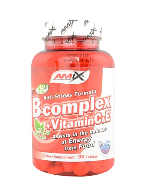 Categories supplements vitamins vitamin b vitamin b complex. B-Complex + Vitamin C & E by AMIX (90 tablets) € 23,90
