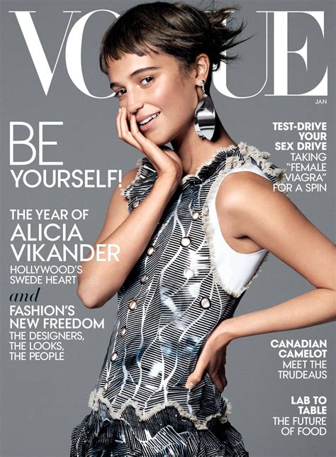 Alicia Vikander Vogue Magazine Us January 2016 Cover And Pics