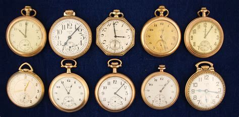 10 Vintage Elgin Pocket Watches Holabird Western Americana Collections