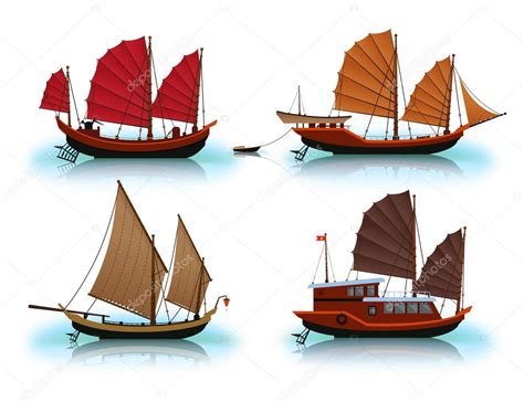 Jonque princess est une des plus jonques de luxe traditionnelles en baie d'halong avec une cabine de luxe. Jonque, jonque baie d'Halong, Vietnam. — Image vectorielle ...