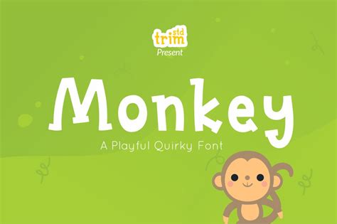 Monkey Font By Trim Studio · Creative Fabrica