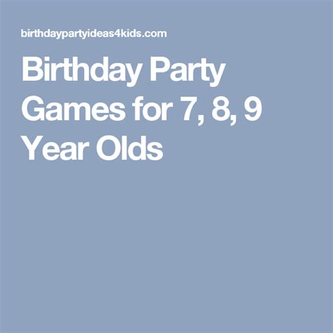 Birthday Party Games for 7, 8, 9 Year Olds | Birthday party games