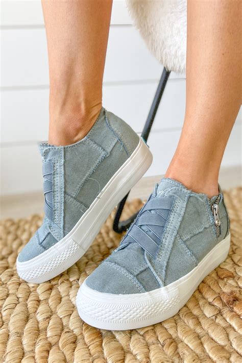 Blowfish Mamba Wedge Sneakers Sweet Grey The Pulse Boutique
