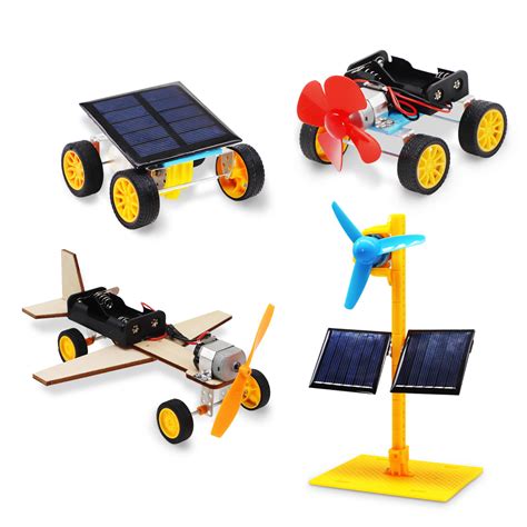 Buy Stem Kit 4 Set Solar Motor Kitwooden Model Electric Car Science