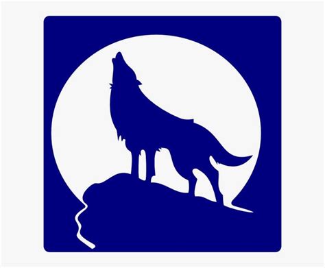 Logo Blue Wolf Howling Wolf Howling At Moon Clipart Png Image