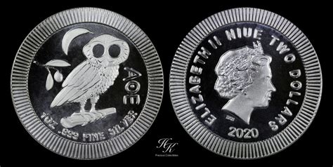 Hk Precious Collectibles 2 Dollars 1 Oz Silver Coin Athenian Owl